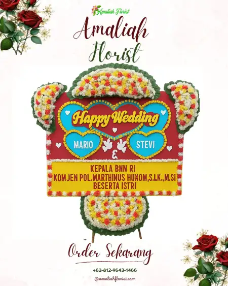 Papan Bunga Pernikahan Slogo